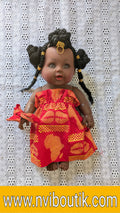 LUCY COLIBRI DOLLS (Poupée noire cheveux curly) COIFFE CREOLE