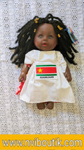LUCY COLIBRI DOLLS (Poupée noire cheveux curly) COIFFE CREOLE
