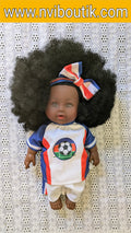 LUCY COLIBRI DOLLS (Poupée noire cheveux curly) COIFFE CREOLE