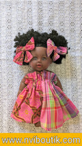 LUCY COLIBRI DOLLS (Poupée noire cheveux curly) COIFFE CREOLE